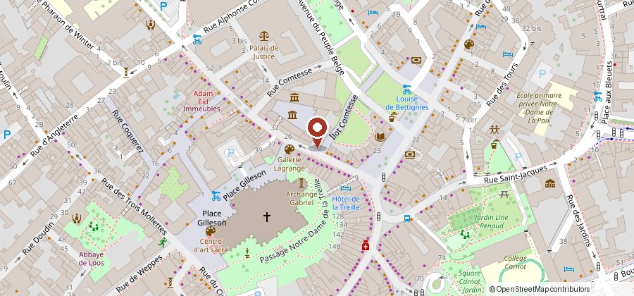 Emplacement du moulin Saint-Pierre sur la carte. Fond de carte : © contributeurs OpenStreetMap.